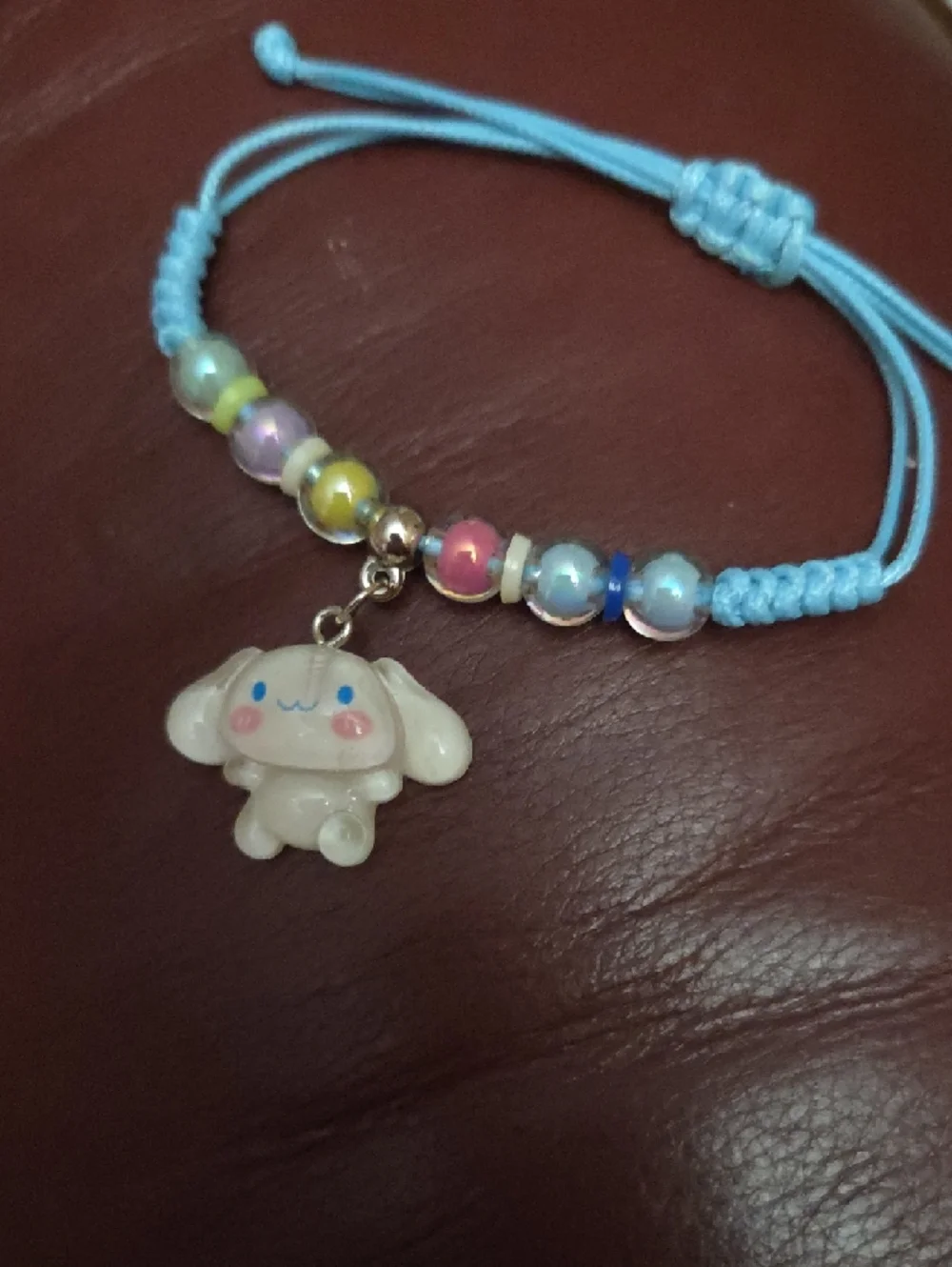 Hello Kitty Pastel Bead Charm Bracelets in Pink & Blue